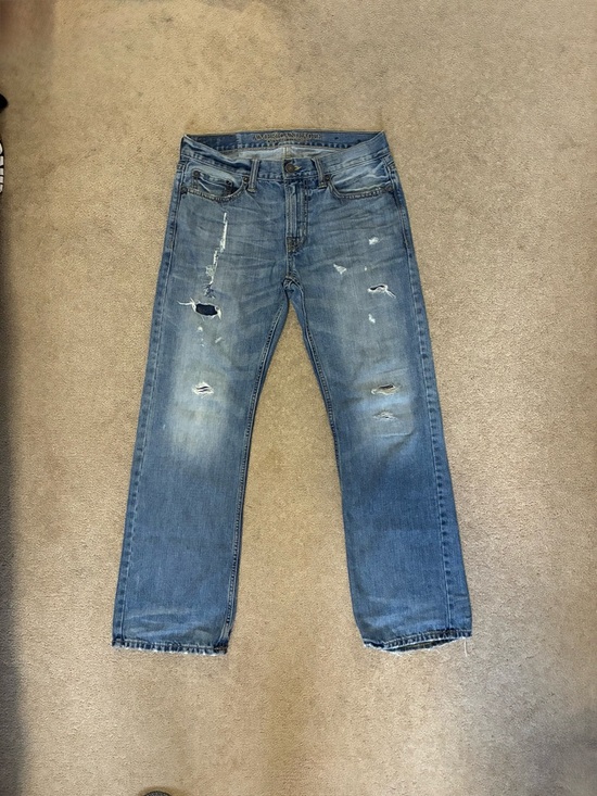 American Eagle Outfitters Other - American Eagle Outfitters Men's Distressed Light Blue Straight Jeans